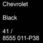 Preview: Chevrolet, Black, 41 / 8555 011-P38.